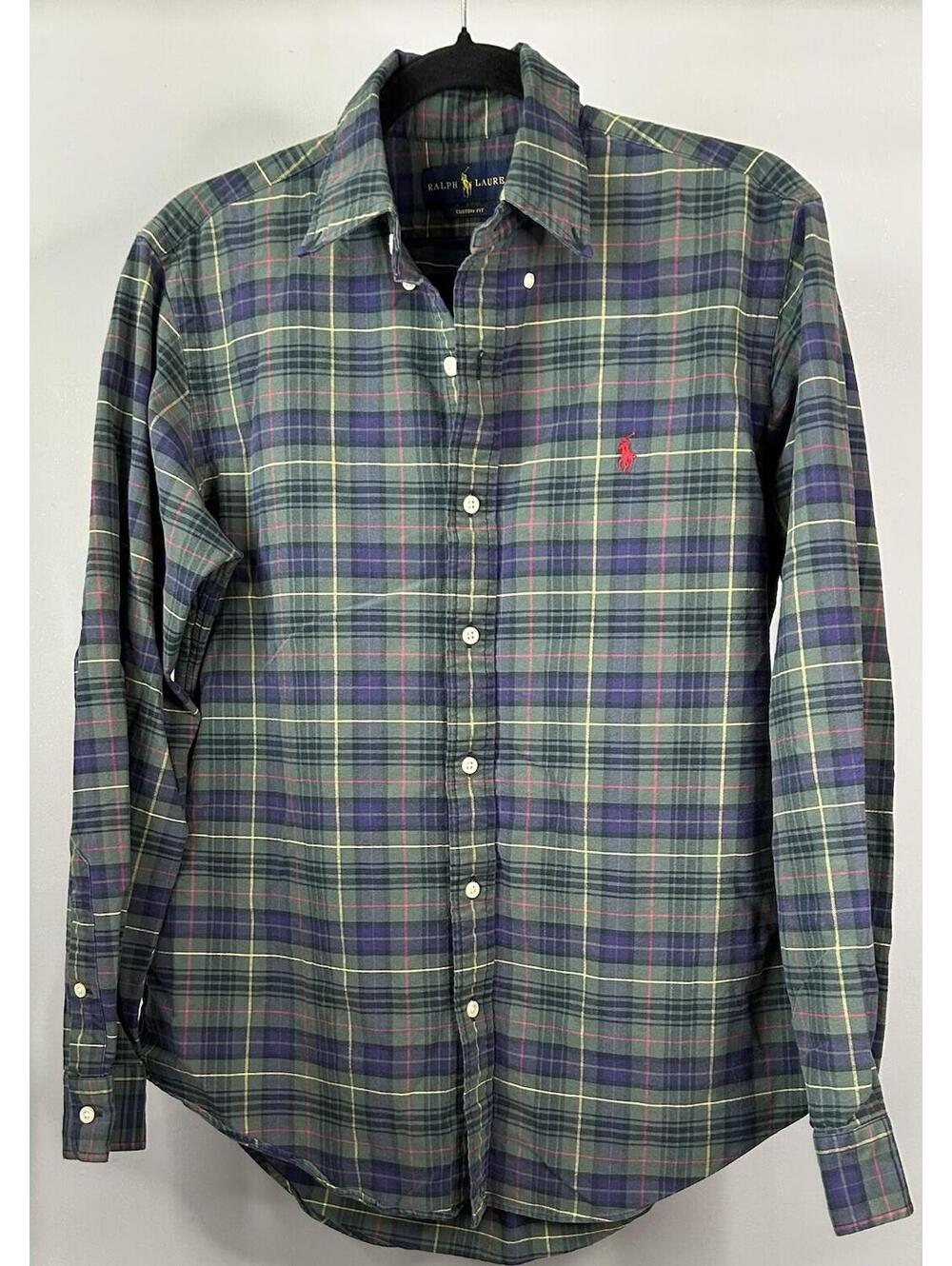 Polo Ralph Lauren Custom Fit Long Sleeve Plaid Button Down Shirt Men’s Medium